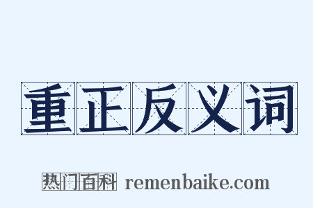 重正反义词是什么意思的图片